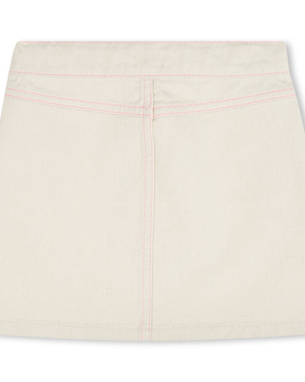 Kids atelier-Billieblush-Beige Sand Rhinestone Embellished Skirt