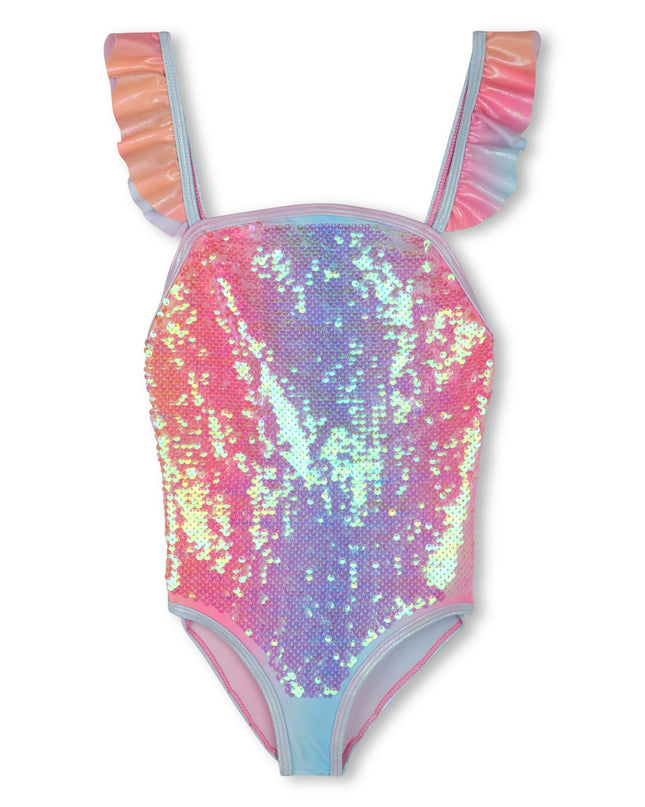 Kids Atelier-Billieblush-Multicolor Ombre Sequin 1 Piece Swimsuit