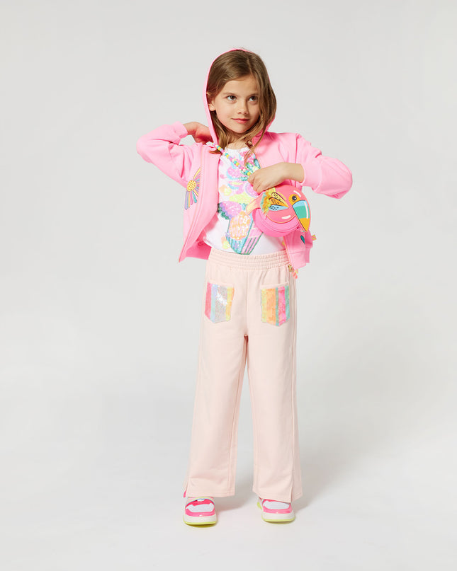 Kids Atelier-Billieblush-White Multicolored Sequin Carnival T-Shirt