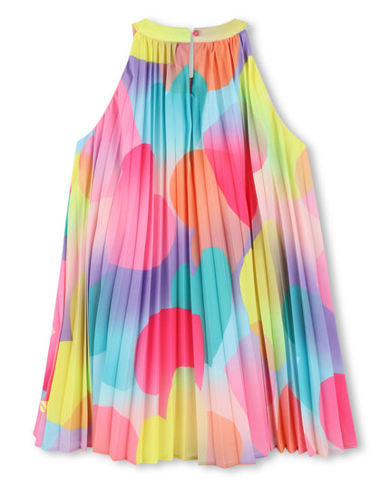 Kids Atelier-Billieblush-Multicolored Plisse Print Pleated Dress