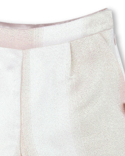 Kids Atelier-Billieblush-Ivory Faded-Effect Multicolored Shorts