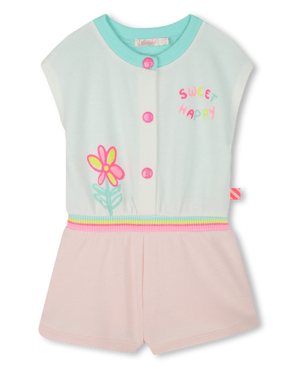 Kids Atelier-Billieblush-Multicolor Short Cotton Romper