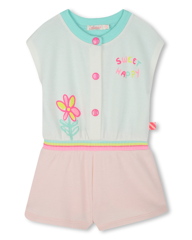 Kids Atelier-Billieblush-Multicolor Short Cotton Romper