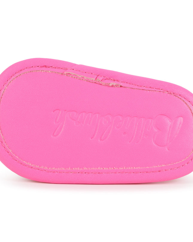 Kids Atelier-Billieblush-Pink Multicolor Strap Pom Sandals