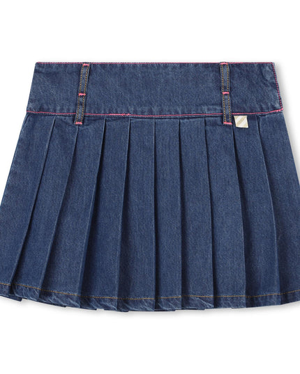 kidsatelier-billieblush-Pleated-denim-skirt