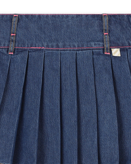 kidsatelier-billieblush-Pleated-denim-skirt