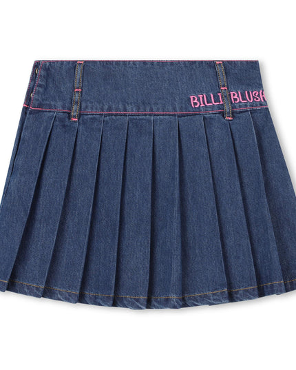 kidsatelier-billieblush-Pleated-denim-skirt
