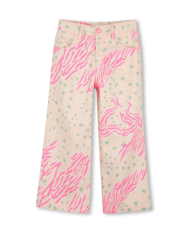 kidsatelier-Billieblush-Beige Animal Print Pants