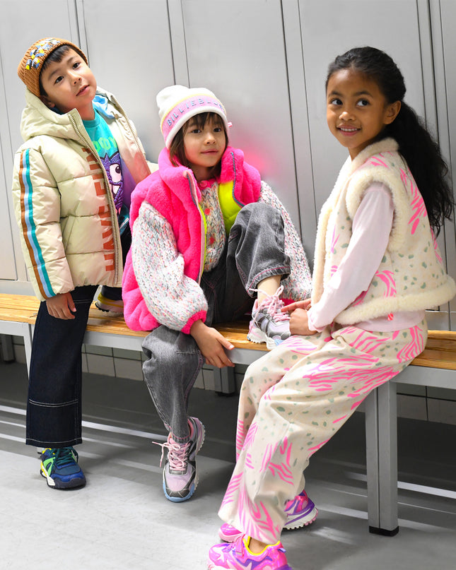 kidsatelier-Billieblush-Beige Animal Print Pants