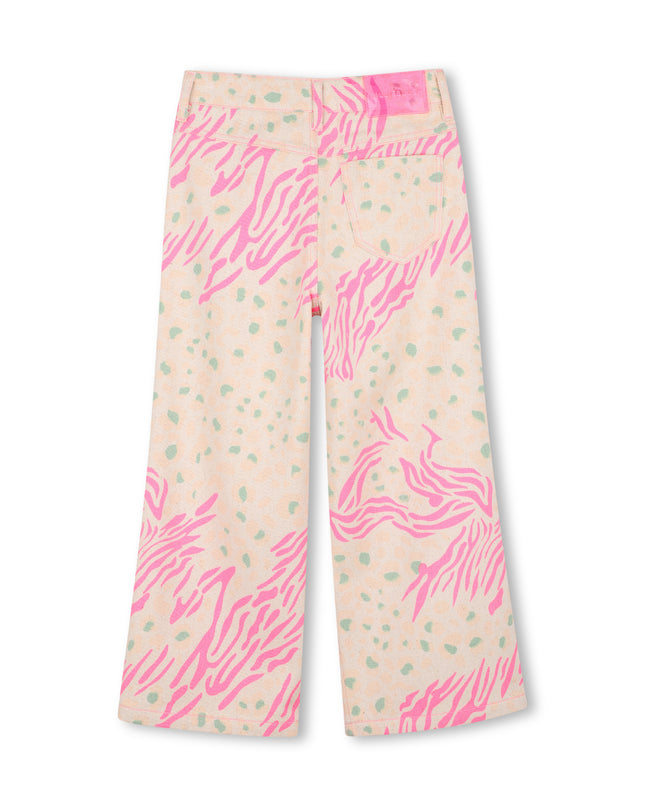 kidsatelier-Billieblush-Beige Animal Print Pants