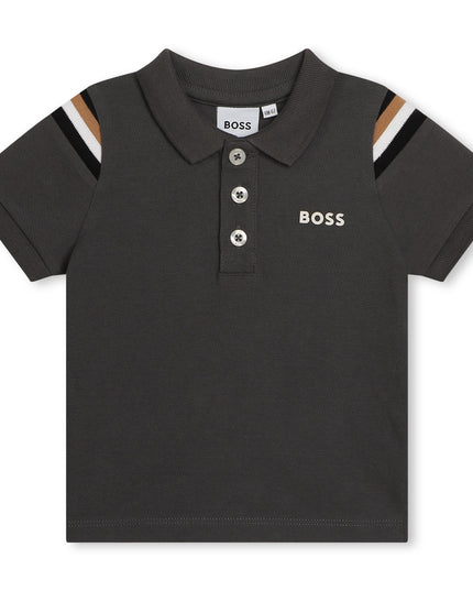 BOSS-J50595-085-BB-CHARCOAL GREY-SHORT SLEEVE POLO