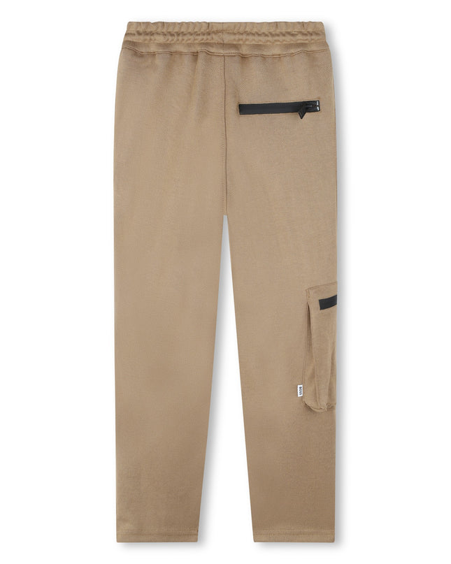 Kids Atelier-Boss-Boys Beige Logo Joggers