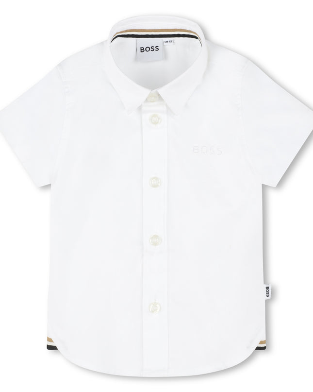 Kids Atelier-Boss-White Short Sleeve T-Shirt