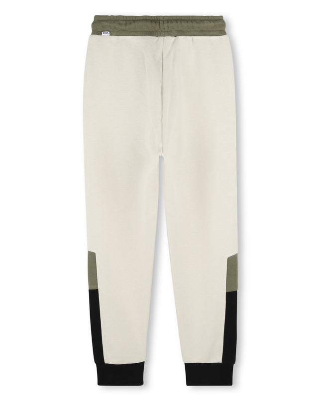 Kids atelier-Boss-Ivory Joggers For Boys