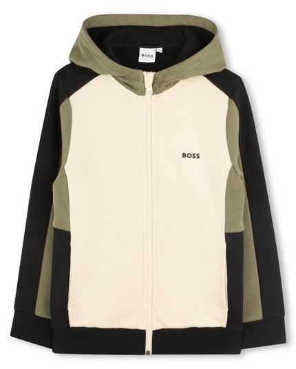 Kids Atelier-Boss-Ivory Hooded Cardigan