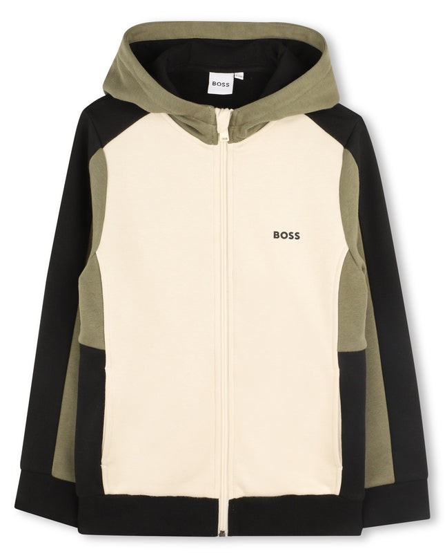 Kids Atelier-Boss-Ivory Hooded Cardigan