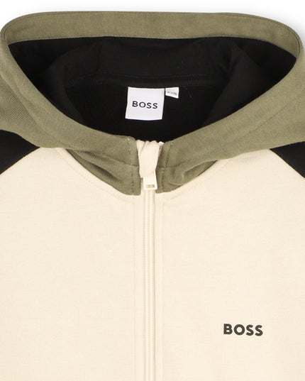 Kids Atelier-Boss-Ivory Hooded Cardigan