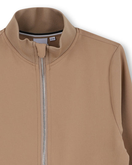 Kids Atelier-Boss-Brown Zip-Up Cardigan