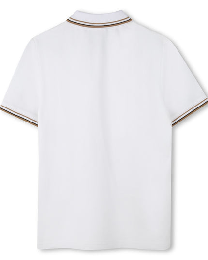 Kids Atelier-Boss-White Short Sleeve Polo