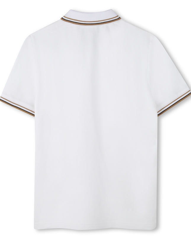 Kids Atelier-Boss-White Short Sleeve Polo