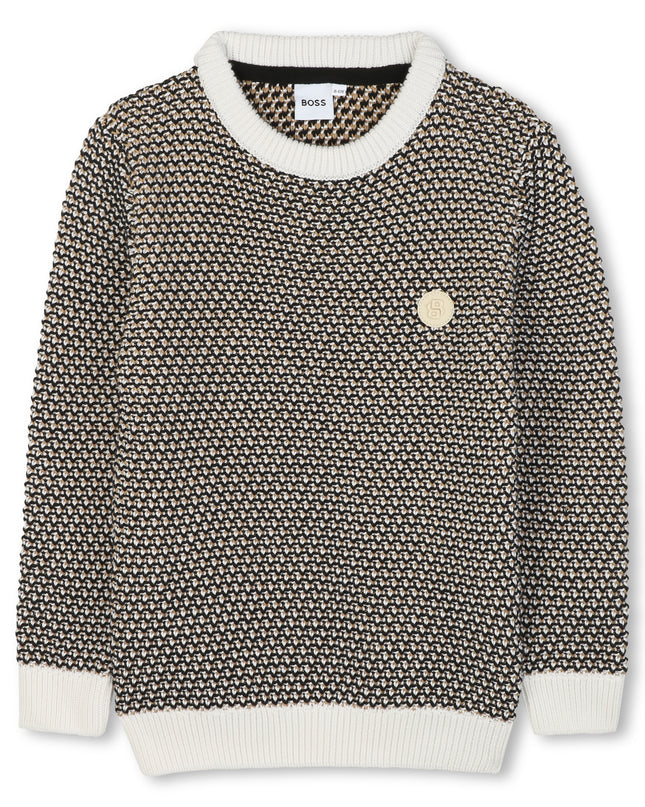 Kids Atelier-Boss-Sweater With Embroidered Logo