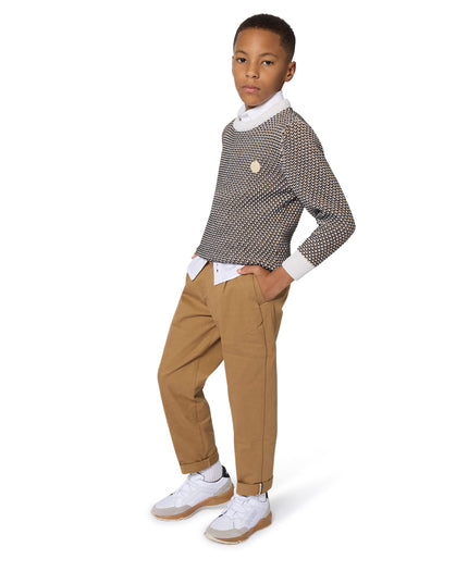 Kids Atelier-Boss-Sweater With Embroidered Logo