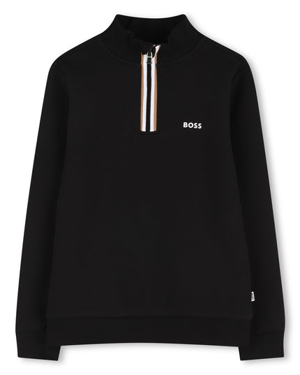 Kids Atelier-Boss-Boys Black Logo Sweatshirt