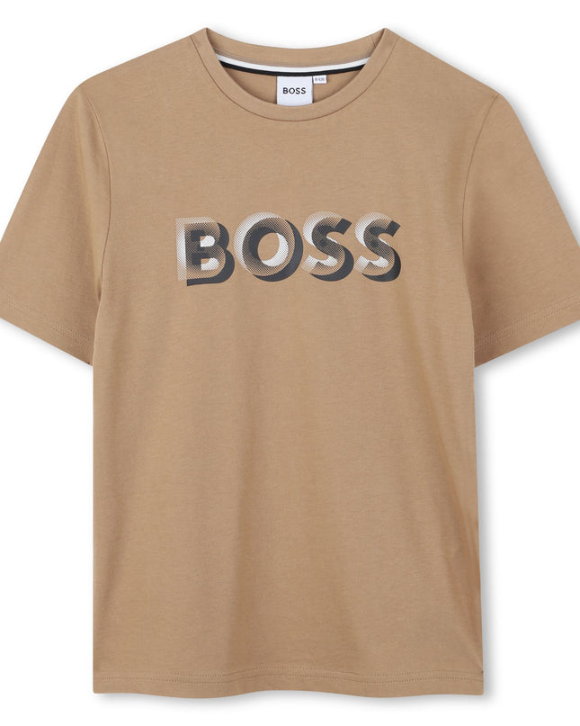 Kids Atelier-Boss-Brown Short Sleeves T-Shirt