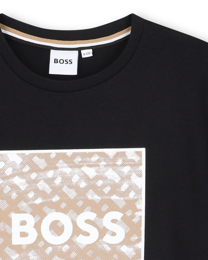Kids atelier-Boss-Boys Black Logo t-Shirt