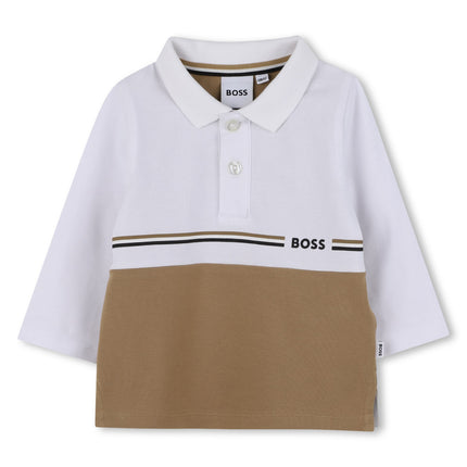 Kids Atelier-Boss-Multicolored Long Sleeve Polo Shirt