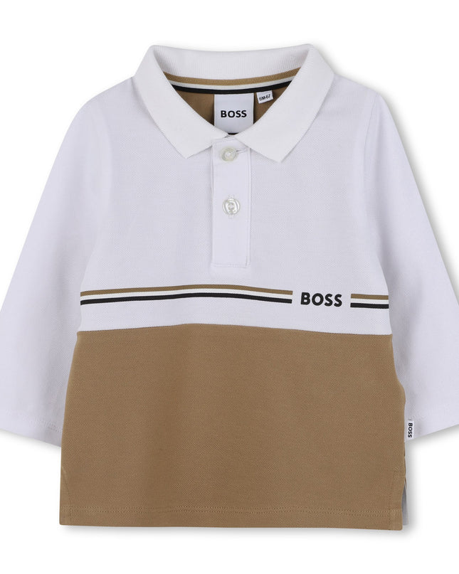 Kids Atelier-Boss-Multicolored Long Sleeve Polo Shirt
