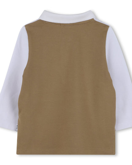 Kids Atelier-Boss-Multicolored Long Sleeve Polo Shirt