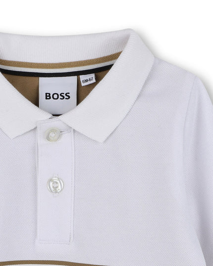 Kids Atelier-Boss-Multicolored Long Sleeve Polo Shirt