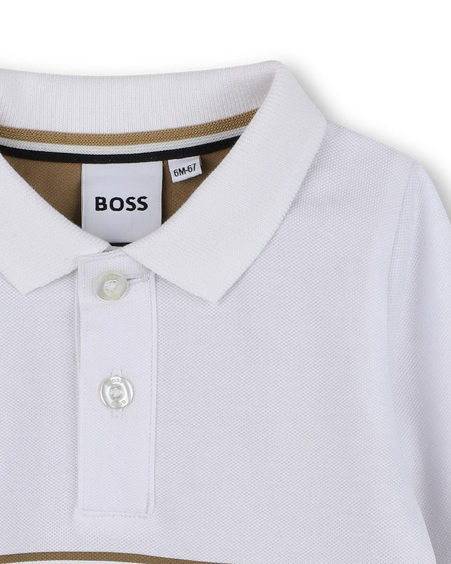 Kids Atelier-Boss-Multicolored Long Sleeve Polo Shirt