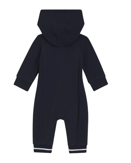 Kids Atelier-Boss-Navy Hooded All In One Jumpsuit