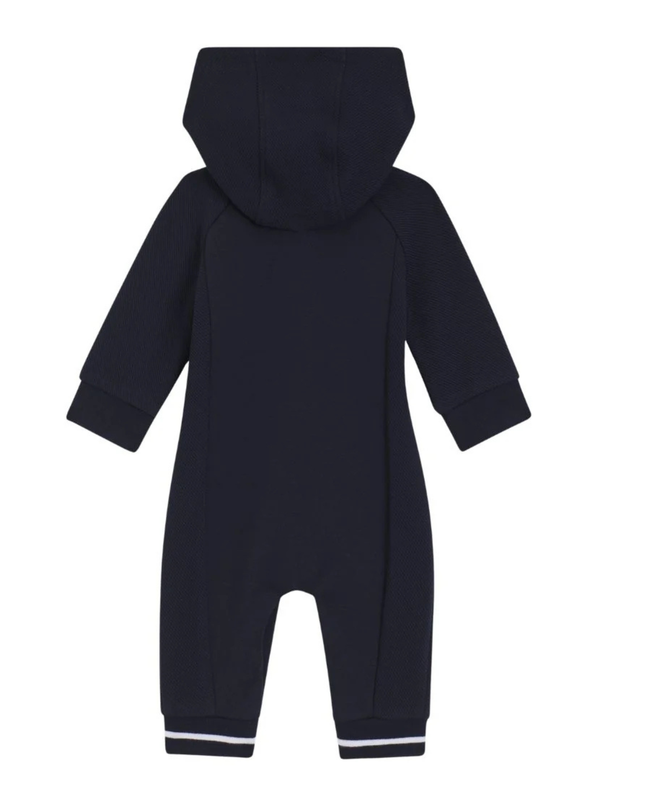Kids Atelier-Boss-Navy Hooded All In One Jumpsuit