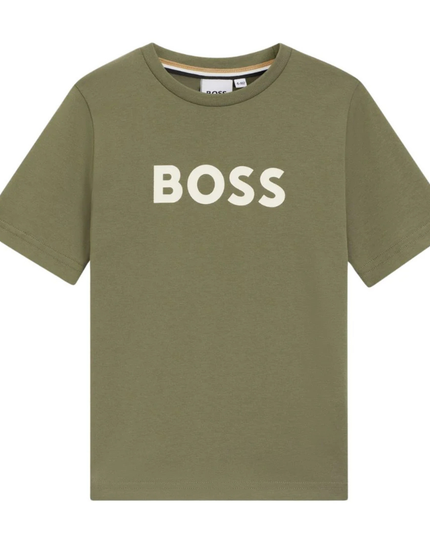 Kids atelier-Boss-Green Short Sleeves T-Shirt
