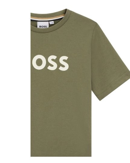 Kids atelier-Boss-Green Short Sleeves T-Shirt