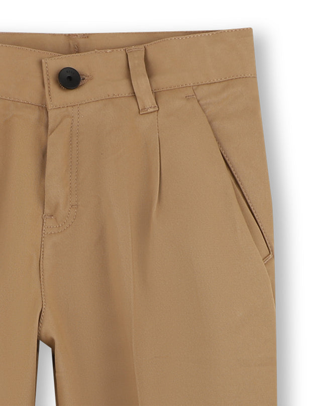 kids atelier boss Beige Pleated Trousers