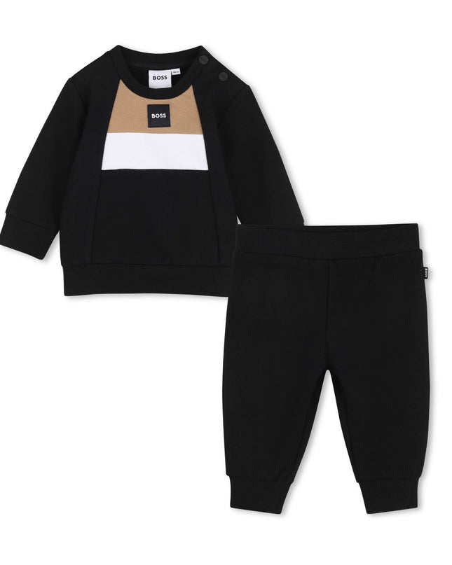 kids atelier boss Black Jogging Set