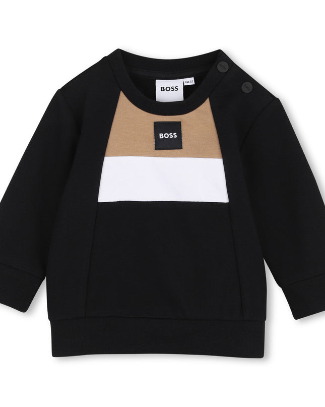 kids atelier boss Black Jogging Set