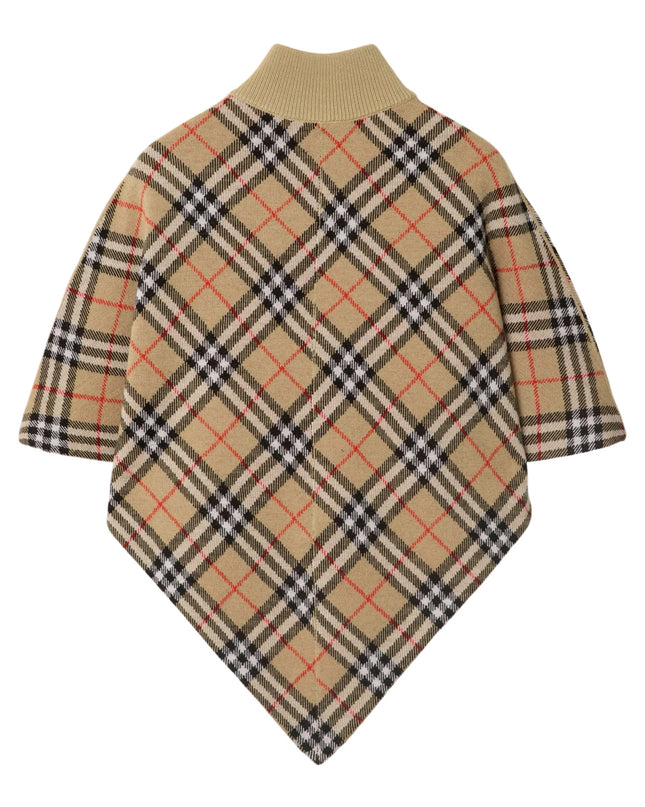 kidsatelier-burberry-Beige-Check-Wool-Cape