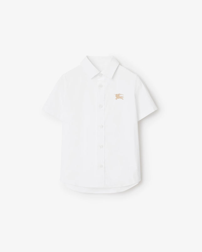 kidsatelier-burberry-White-Stretch-Cotton-Shirt