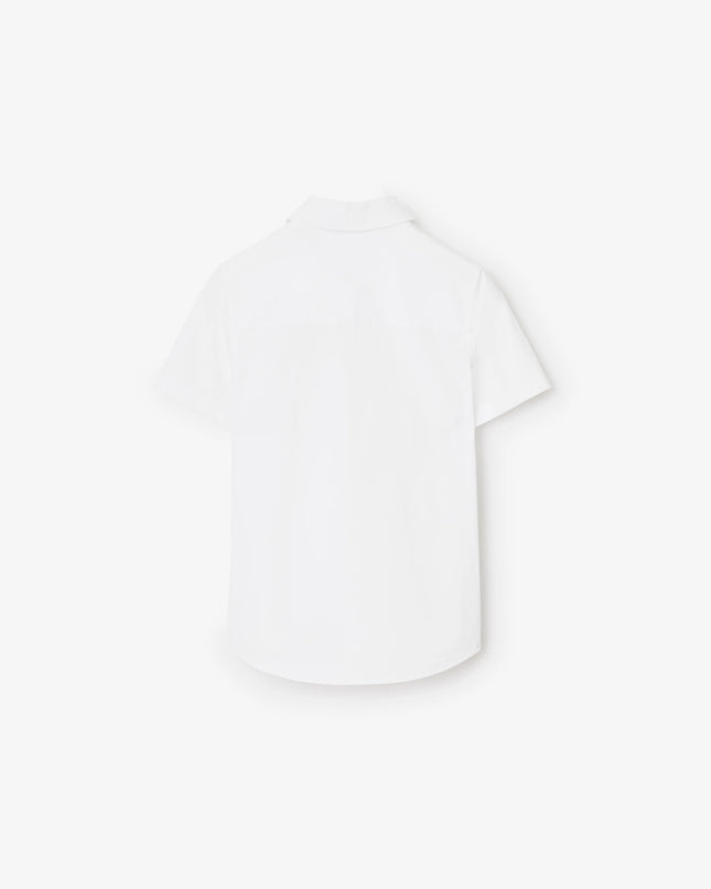 kidsatelier-burberry-White-Stretch-Cotton-Shirt
