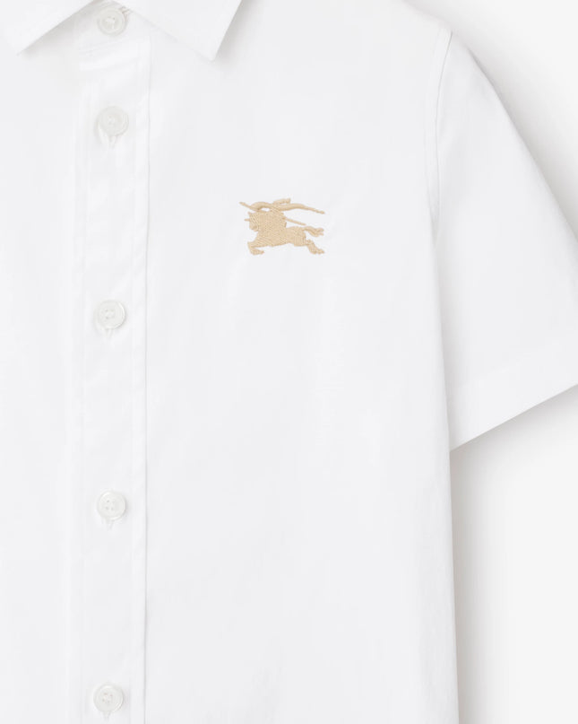 kidsatelier-burberry-White-Stretch-Cotton-Shirt