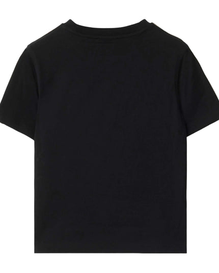 kidsatelier-burberry-Black-Check-Trim-Cotton-T-shirt