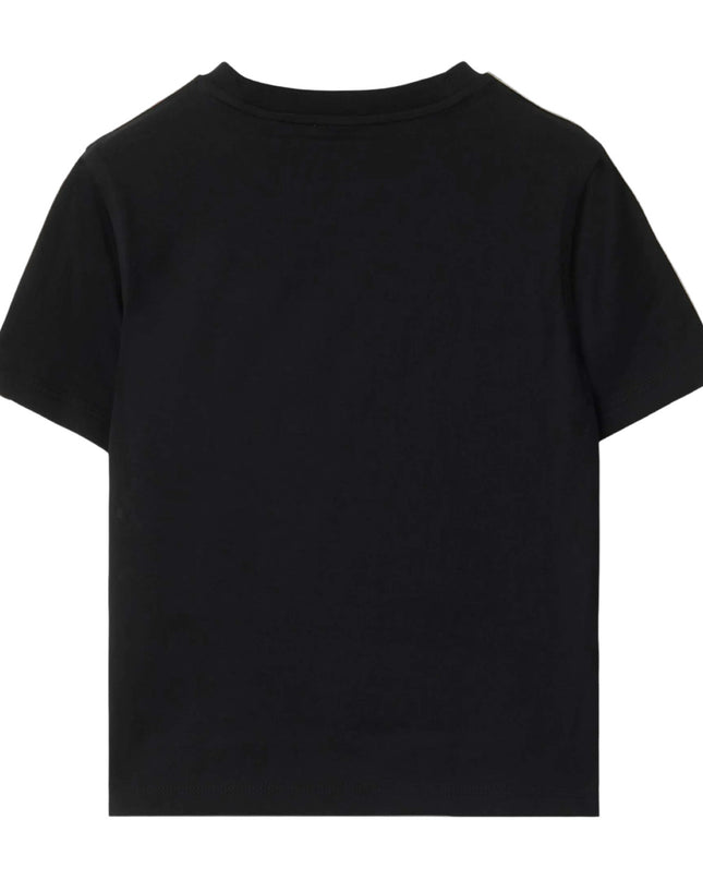 kidsatelier-burberry-Black-Check-Trim-Cotton-T-shirt