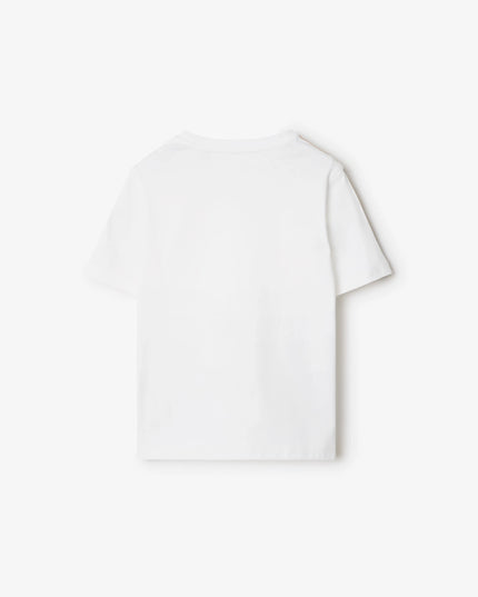 kidsatelier-burberry-White-Check-Trim-Cotton-T-shirt