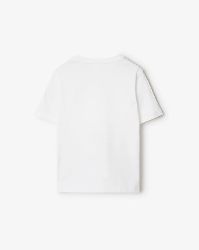 kidsatelier-burberry-White-Check-Trim-Cotton-T-shirt