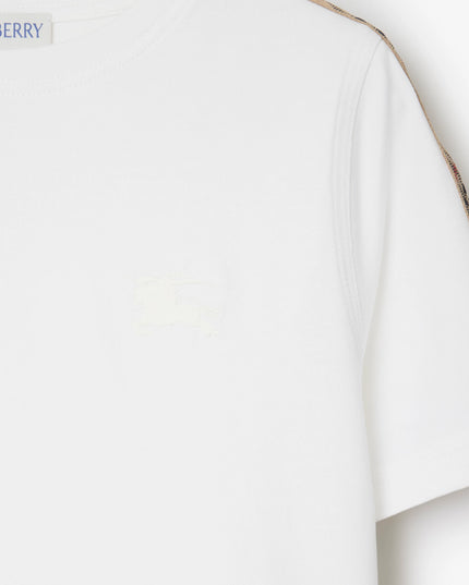 kidsatelier-burberry-White-Check-Trim-Cotton-T-shirt